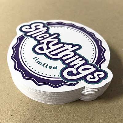 Stickers vinyle monomère blanc die cut